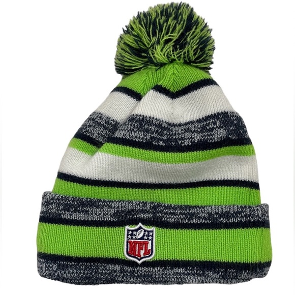 Unisex NFL New Era Seattle Seahawks One Size Fits MOST Winter Hat - Picture 2 of 11